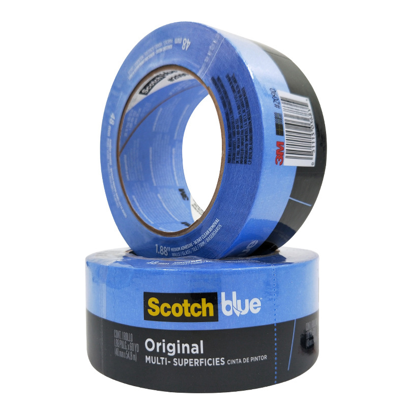 3M Scotch blue tape2090蓝色美纹纸胶带船舶喷涂遮蔽3D打印机用